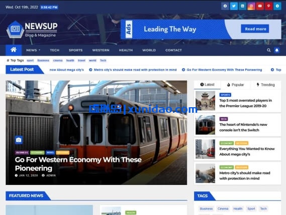 Newsup响应式新闻杂志WordPress主题