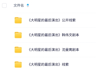 《大明星的最后演出》2人剧本杀电子版资源网盘下载