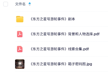 《东方之星号游轮事件》5人剧本杀电子版资源网盘下载