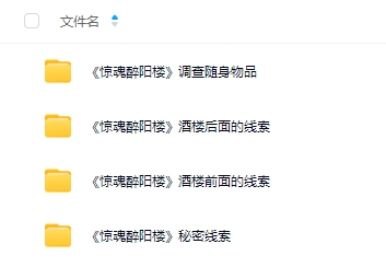 《惊魂醉阳楼》9人剧本杀电子版资源网盘下载