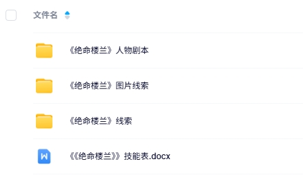 《绝命楼兰》8人剧本杀电子版资源网盘下载