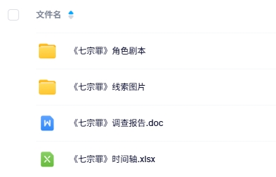 《七宗罪》8人剧本杀电子版资源网盘下载